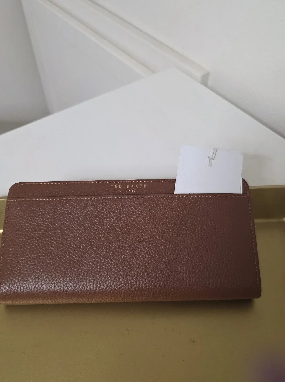 Ted Baker Brown Pebbled Leather Wallet